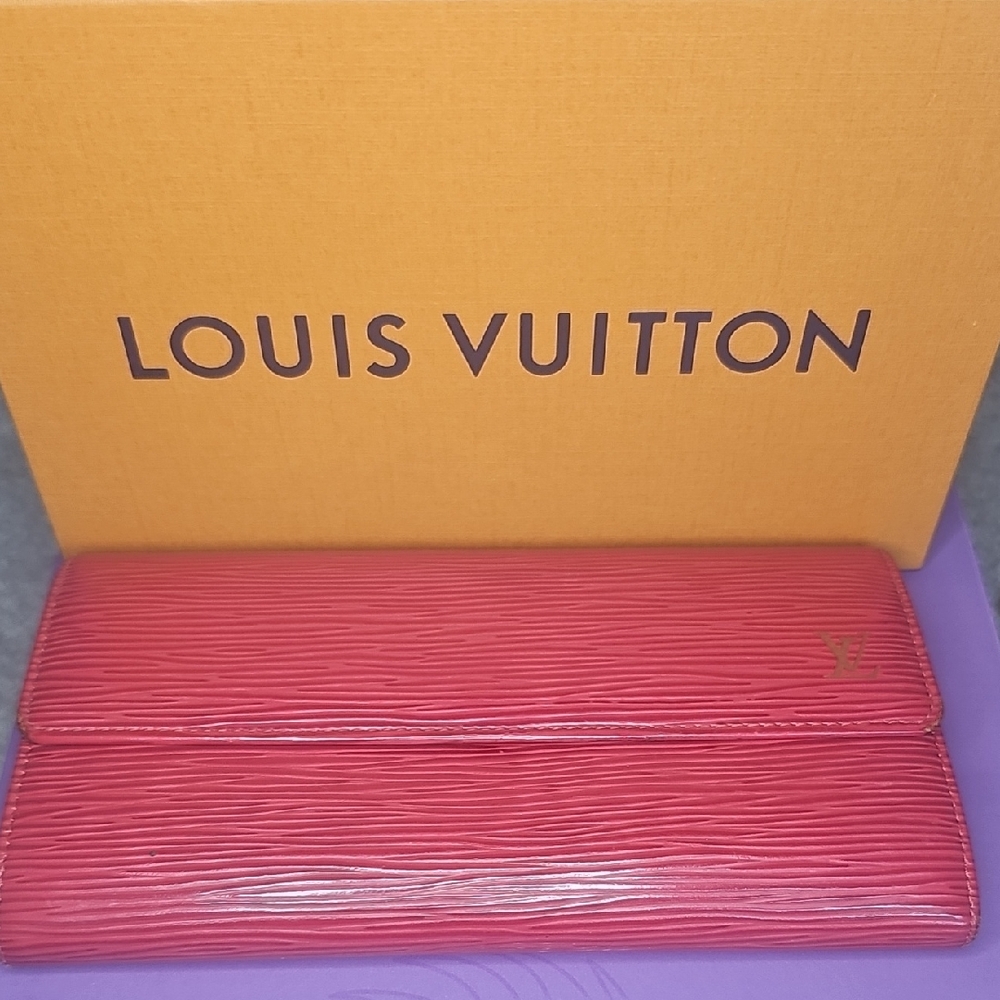 Louis Vuitton Red Epi Leather Wallet